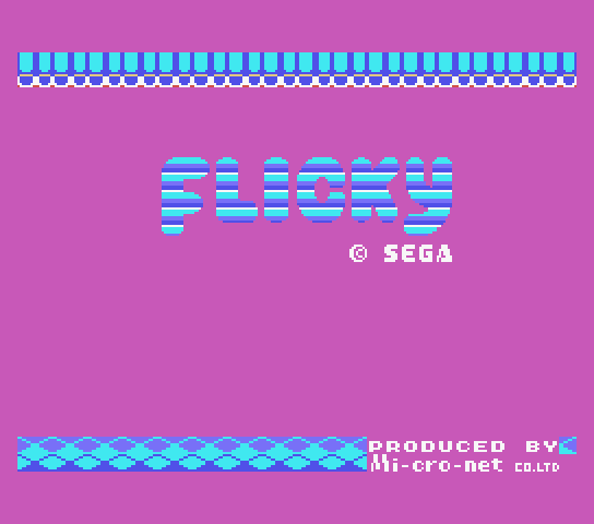 Flicky title screen for MSX